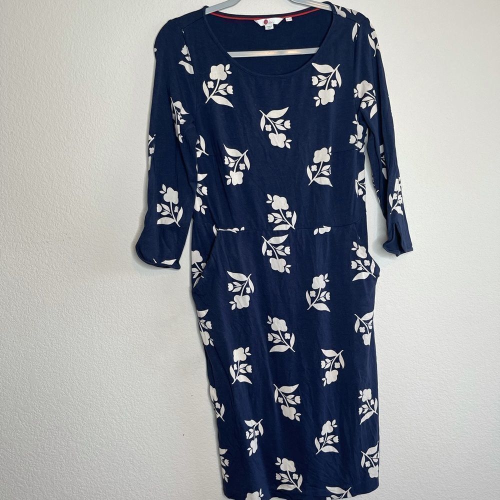Boden floral cotton blend dress